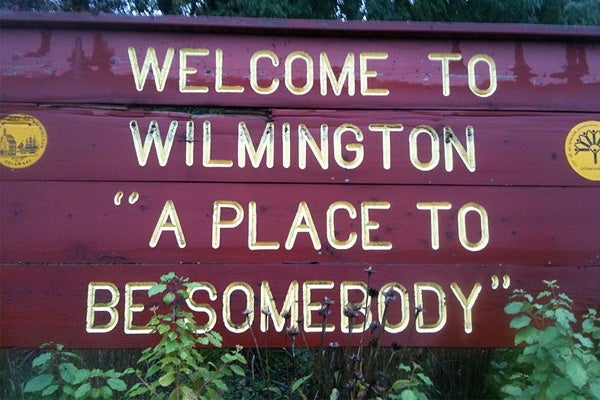 <p><p>The old welcome to Wilmington sign</p></p>
