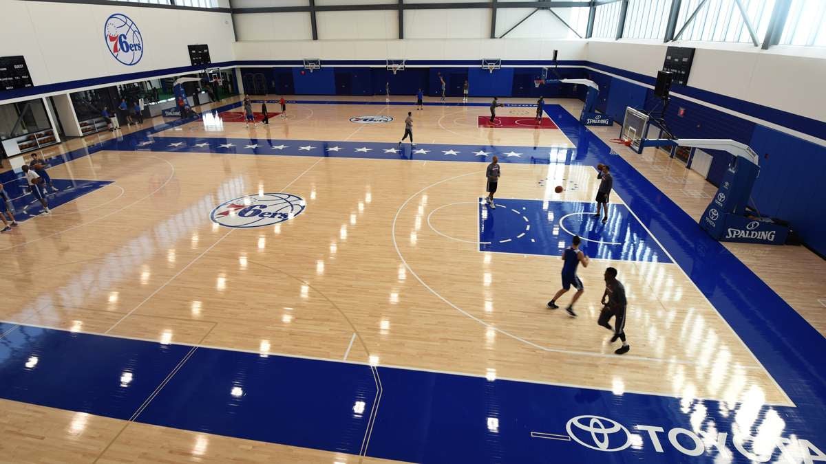  The Philadelphia 76ers received a state tax credit to build a new practice facility in Camden, New Jersey.  (Photo by April Saul) 