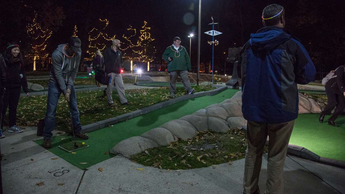 All of Franklin Square's regular attractions are open until 8 p.m. during The Franklin Square Holiday and Light Festival, including Square Burger, mini golf, and the carousel.