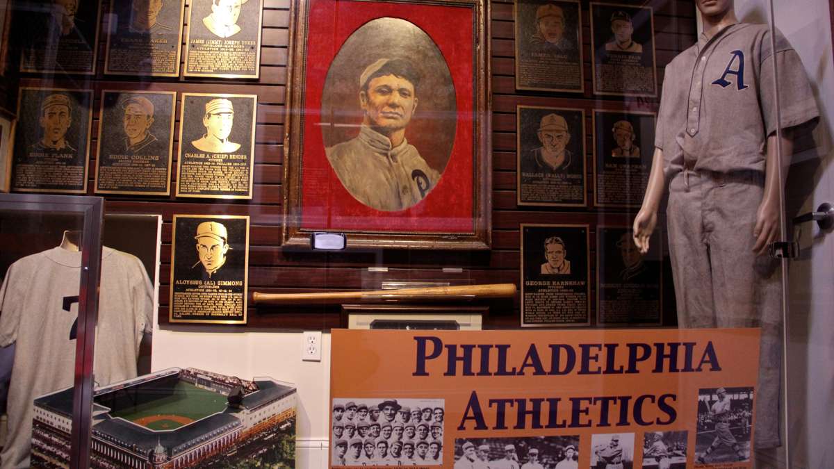 The museum includes a room dedicated to the Philadelphia Athletics baseball team. (Emma Lee/WHYY)
