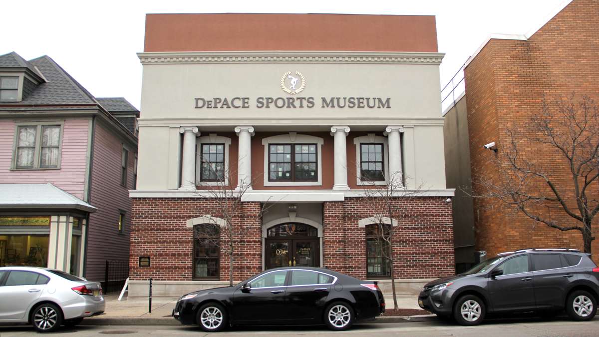 The DePace Sports Museum occupies a former bank on Haddon Avenue in Collingswood. (Emma Lee/WHYY)