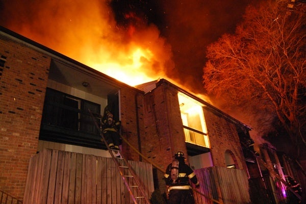 <p><p>Fire broke out at the Spring Run Apartment complex around 2 a.m. Wednesday. (John Jankowski/for NewsWorks)</p></p>
