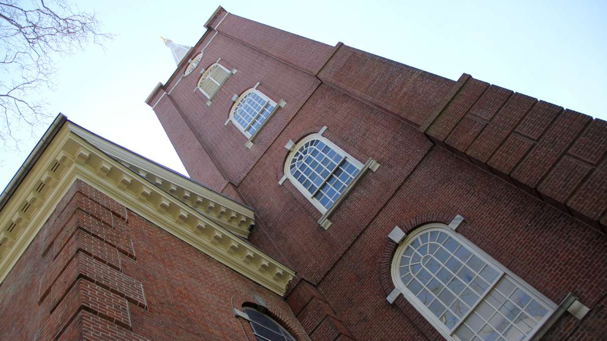 The bells of St. Peter's Episcopal Church will ring on Easter Sunday for the first time since the church was closed for structural repairs in 2012. (Emma Lee/for NewsWorks)