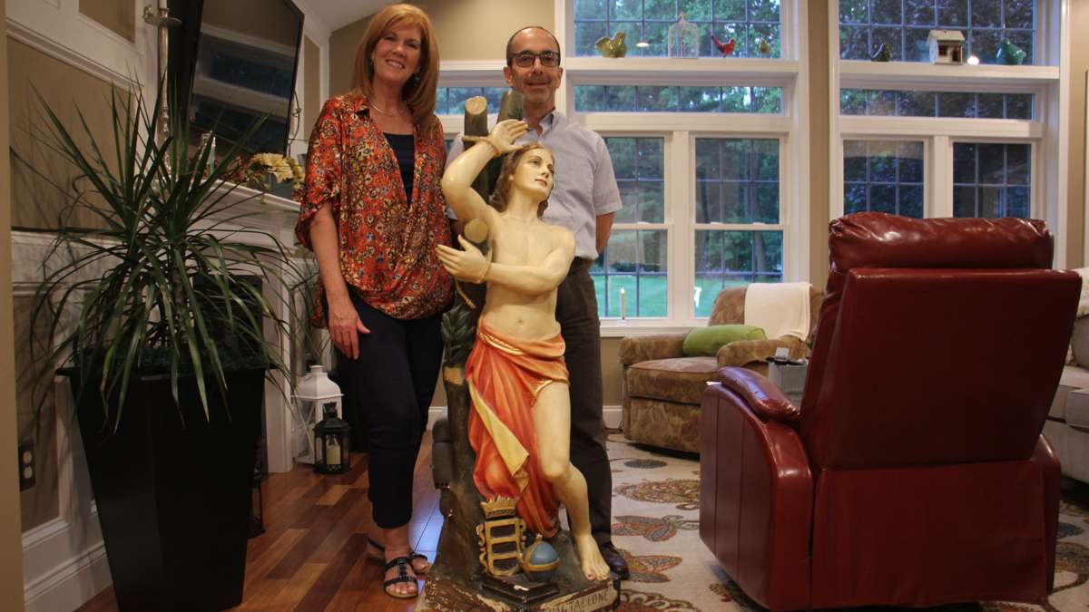 Ed and Kathleen Nader hope to return the statue to the village of Montauro, Italy. (Emma Lee/WHYY)