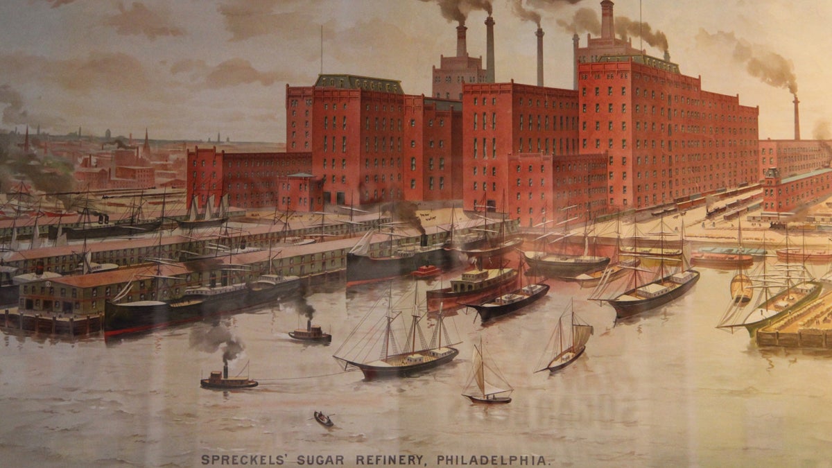  Spreckels' Sugar Refinery on the Delaware River was one of several large refineries that operated in Philadelphia. (Emma Lee/for NewsWorks) 