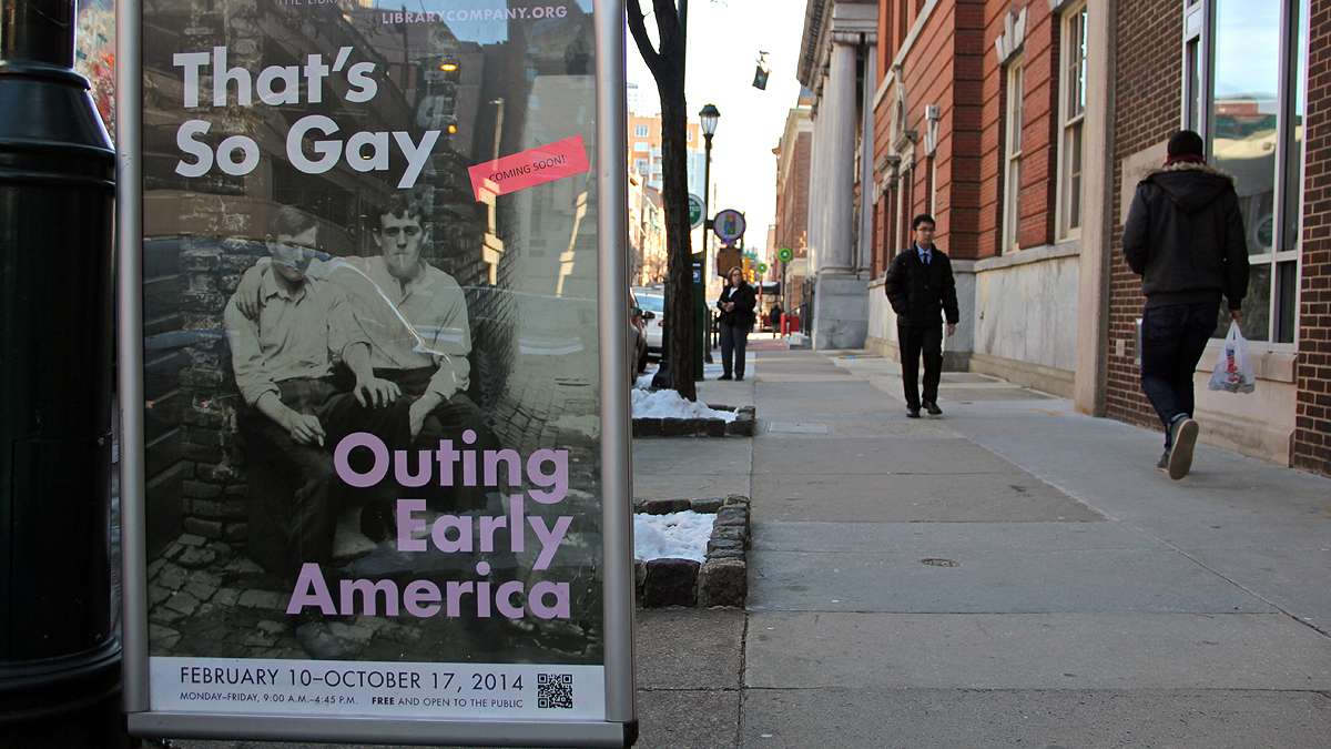 An exhibit at the Library Company of Philadelphia explores the early history of gayness in America. (Emma Lee/for NewsWorks)