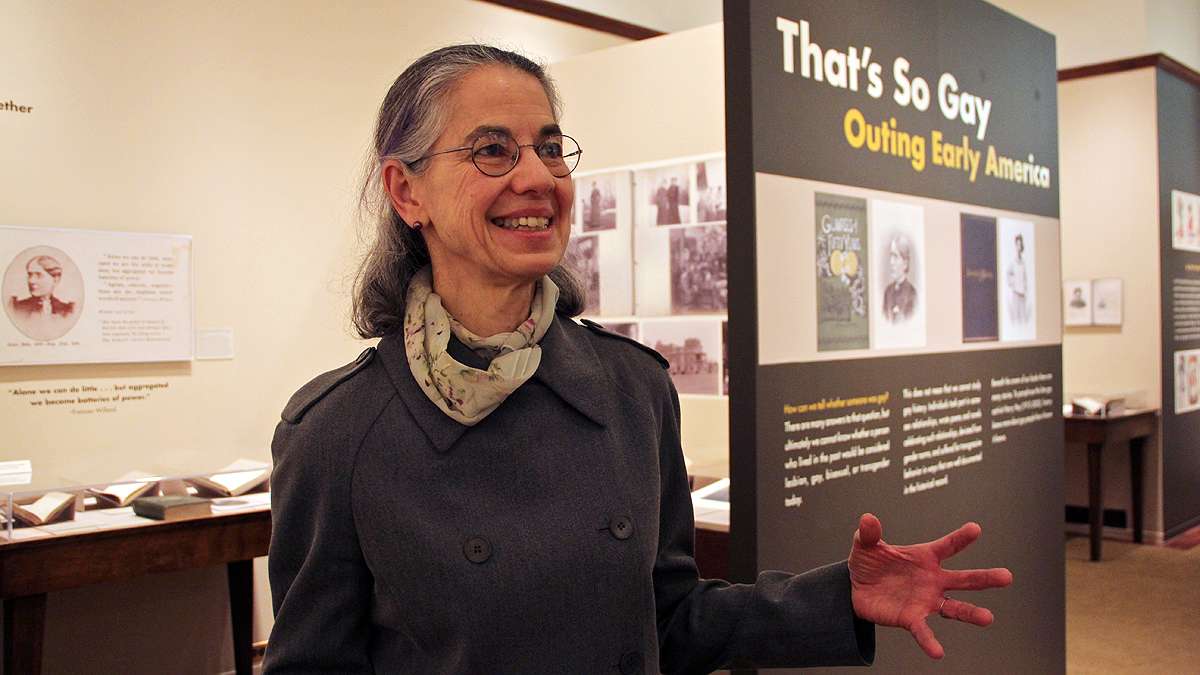 Curator Connie King combed the archives of the Library Company of Philadelphia for material suggestive of the early history of gayness in America. (Emma Lee/for NewsWorks)
