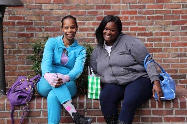 <p><p>Nydera Harvey and Tanya Riddick from West Philly take a break from shopping at The Gallery. They think the mall should stay as it is, but they'd like to see a greater variety of stores. (Emma Lee/for NewsWorks)</p></p>
