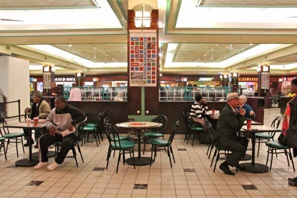 <p>The food court at The Gallery mall on Market Street.  (Emma Lee/for NewsWorks)</p>
