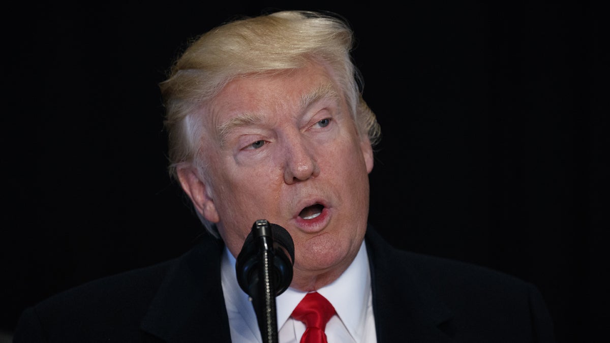  President Donald Trump speaks in Washington, Tuesday, Feb. 21, 2017. The president denounced threats against Jewish community centers as 'horrible,' his first forceful statement against anti-Semitism. Earlier botched attempts to address the issue and an angry encounter with a Jewish reporter last week have fueled concerns that Trump emboldens bigots. (AP Photo/Evan Vucci) 