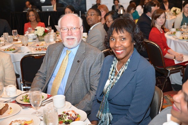 <p><p>Steven Curtis, president of Community College of Philadelphia, and Michelle Howard-Vital, president of Cheney University. Both institutions partner with the Urban League of Philadelphia in education initiatives. (Photo courtesy of Paul Coker)</p></p>
