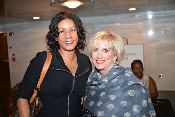 <p><p>Former board members of the Urban League of Philadelphia Andrea Custis (left), and Irene Hannan of Citizens Bank (Photo courtesy of Paul Coker)</p></p>
