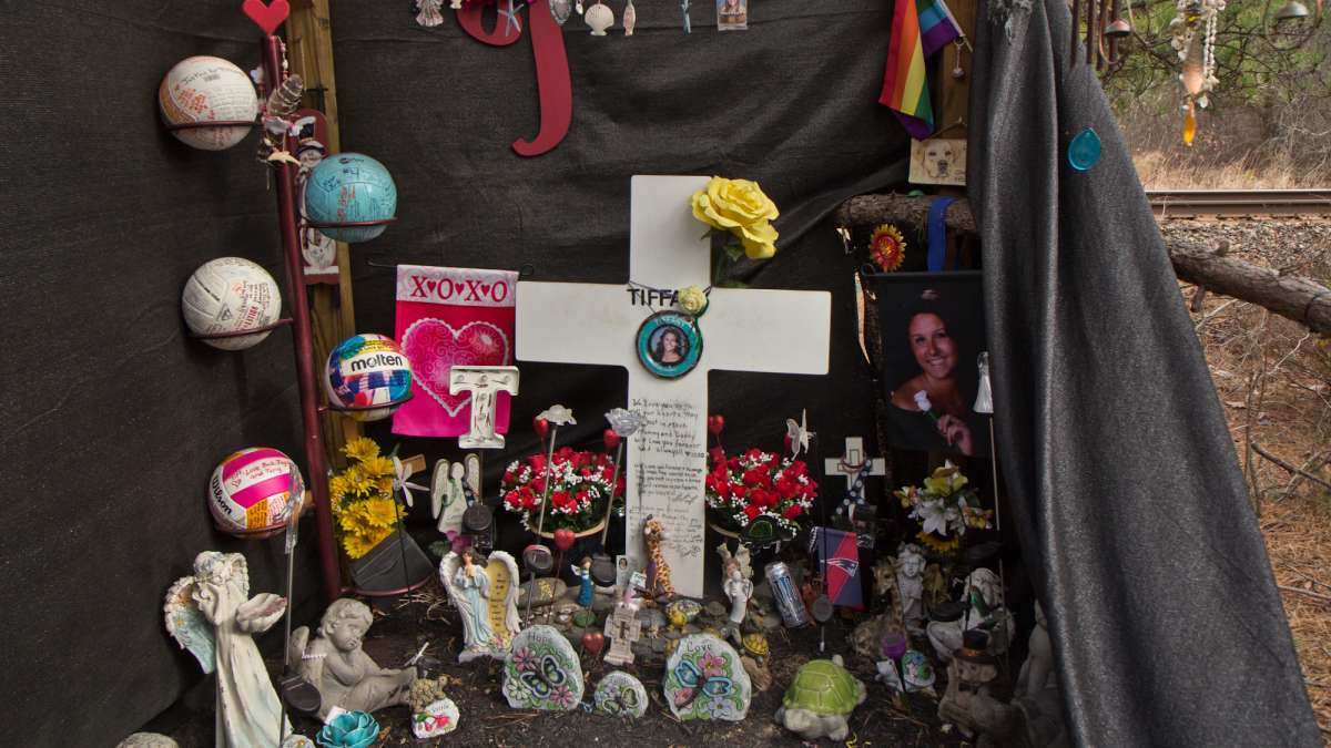 Tiffany Valiante’s family constructed a memorial near the tracks where she was killed.
