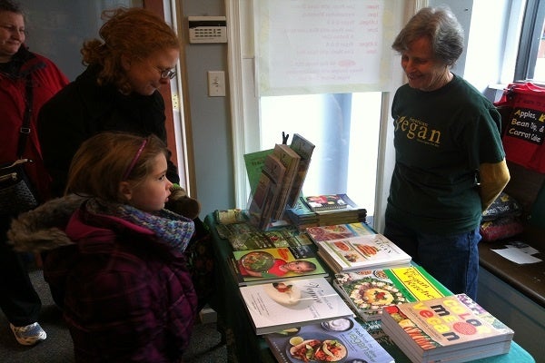 The American Vegan Society had a booksale. (Kiera Smalls/for NewsWorks)