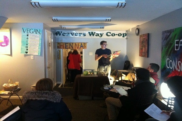 After giving a live music performance, Jared Blumer hosted a fermentation workshop. (Kiera Smalls/for NewsWorks)
