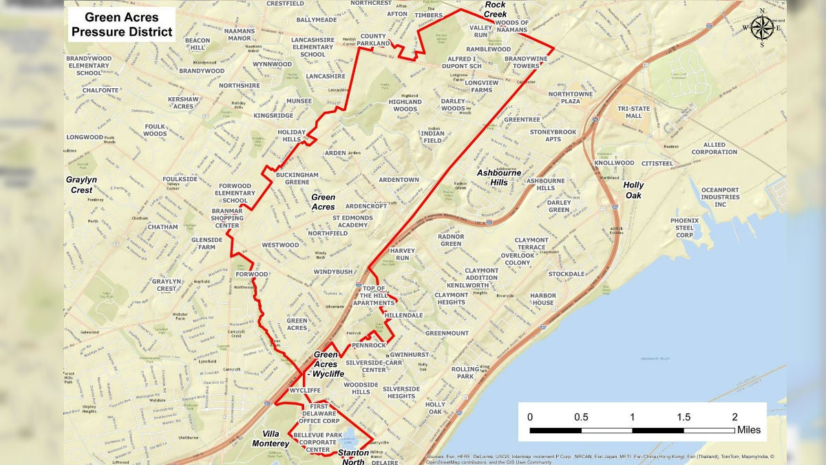  This map shows the area affected by the boil water advisory. (photo via SUEZ Water/Facebook) 