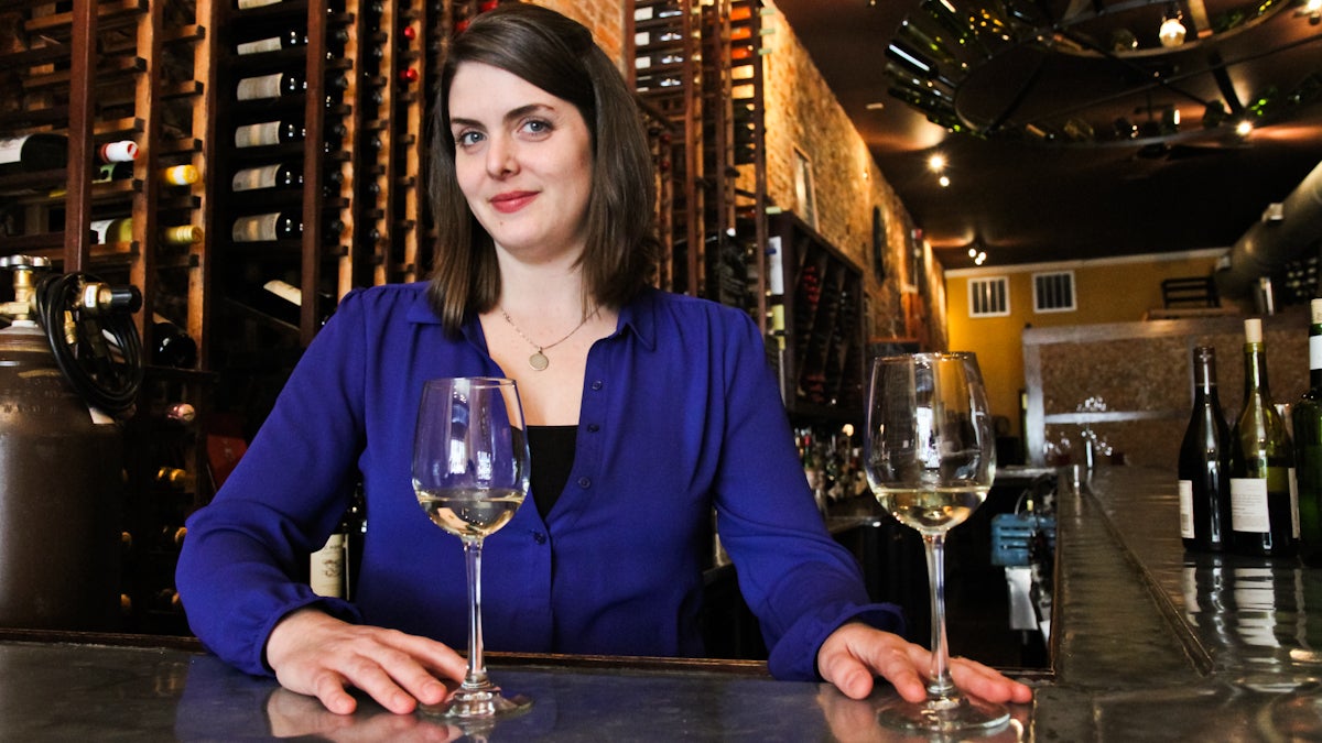  Kate Moroney-Miller, Wine Director at Vintage Wine Bar & Bistro and co-founder of Philly Wine Week (Kimberly Paynter/WHYY) 