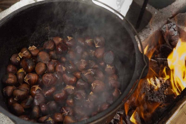 <p><p>Chestnuts roasted on an open fire at the Winter in the Wissahickon event hosted by the Friends of the Wissahickon on Dec. 1. (Dave Tavani/for NewsWorks)</p></p>
