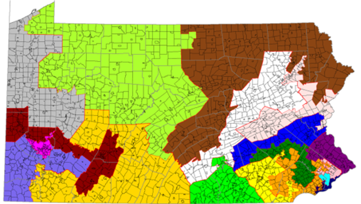  Pennsylvania is one of the more gerrymandered states in the country. (Wikimedia) 