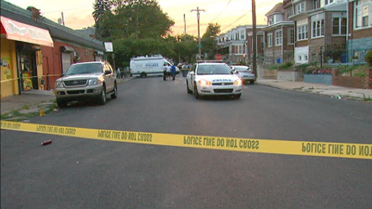  Police are investigating a shooting that took place on the 7200 block of Ogontz Avenue on Tuesday night. (Photo courtesy of NBC10) 
