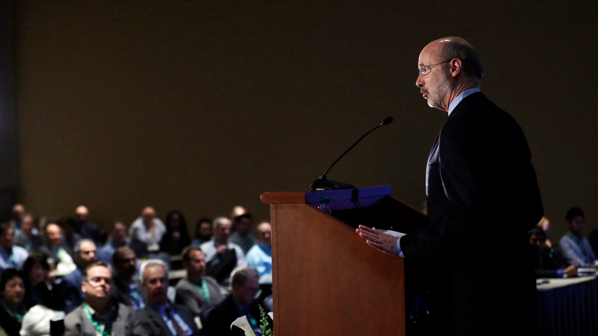  Pennsylvania Gov. Tom Wolf speaks during a news conference in Philadelphia, Pa. (AP Photo/Matt Rourke) 