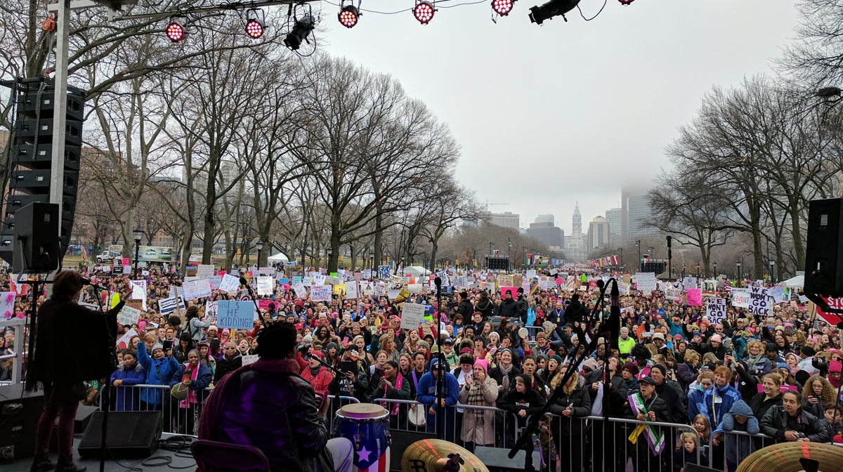  The Women's March on Philadelphia as seen from the rally stage, January 21, 2017. (Beth E. Finn) 