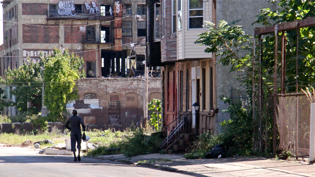 West Clearfield Street in North Philadelphia dead-ends at an abandoned factory.