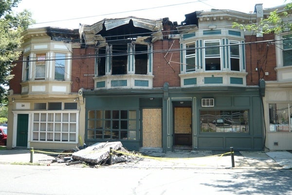 <p><p>This is how 24 E. Mt. Airy Ave. looked one day after the fire (Alan Tu/NewsWorks)</p></p>
