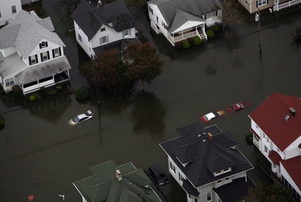 <p>This photo made available by the New Jersey Governor's Office, shows a flooding in Belmar, N.J. on Tuesday, Oct. 30, 2012 after superstorm Sandy made landfall in New Jersey Monday evening. (AP Photo/New Jersey Governor's Office, Tim Larsen)</p>
