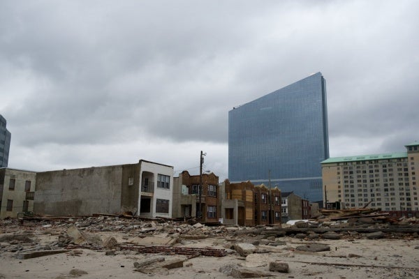 <p><p>The Revel on Tuesday, Oct 30, 2012 stands in sharp contrast to one of the hardest hit regions of Atlantic City. (Bas Slabbers/for NewsWorks)</p></p>
