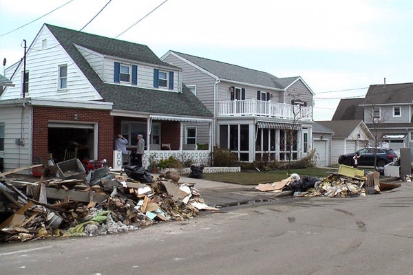<p><p>Saturday was another clean-up day for Belmar residents. (Alan Tu/WHYY)</p></p>
