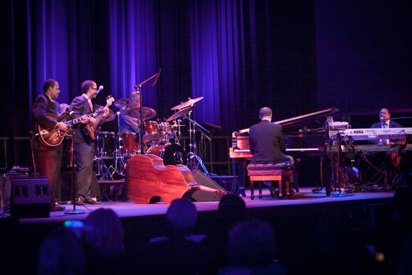 <p>The Ramsey Lewis group performed two shows on Saturday night. (Howard Pitkow/for Newsworks)</p>
