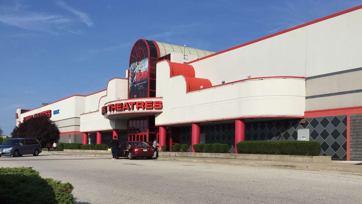 The AMC Loews movie theater now sits on the land where the Cherry Hill Farm was located. (Alan Tu/WHYY)