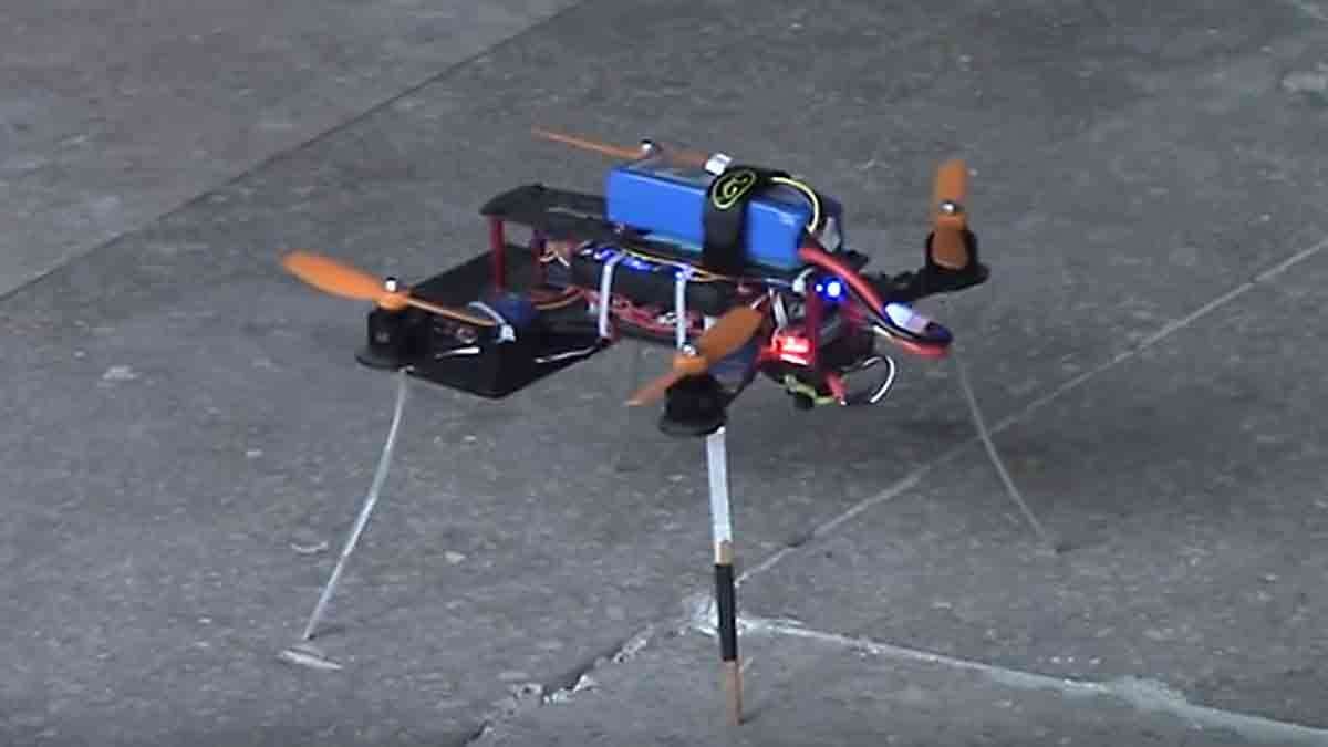 A Luftronix quadcopter before its test flight.