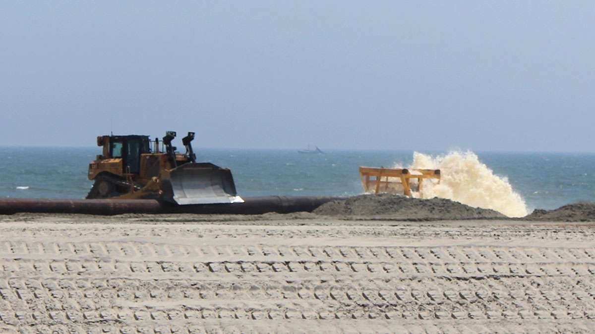 Dune building has begun in Margate, New Jersey.