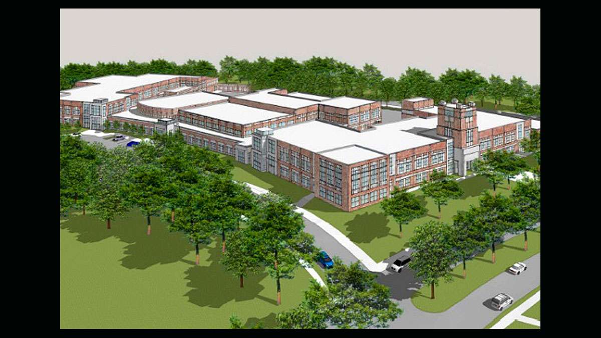  An artist's rendering of the new Camden High School 