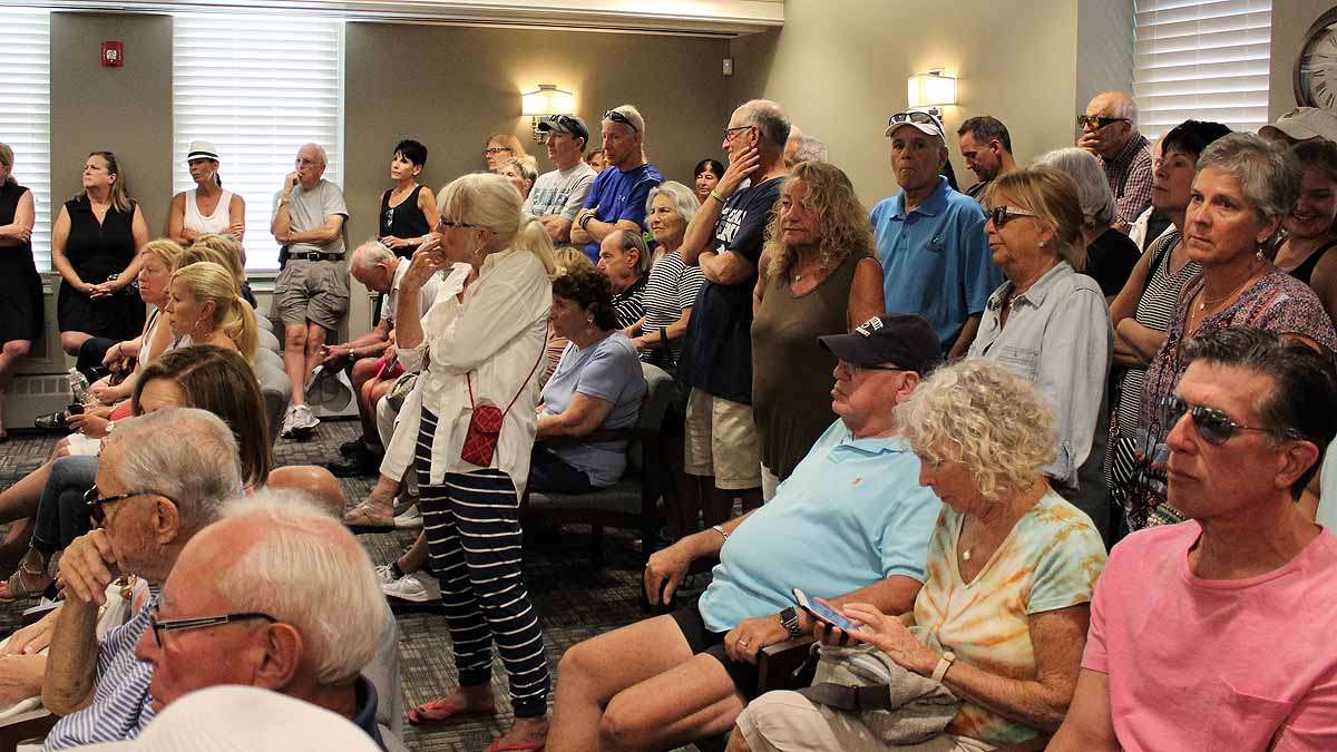 Margate residents expressed frustration at the dune building project that has left ponds of water on the beach.