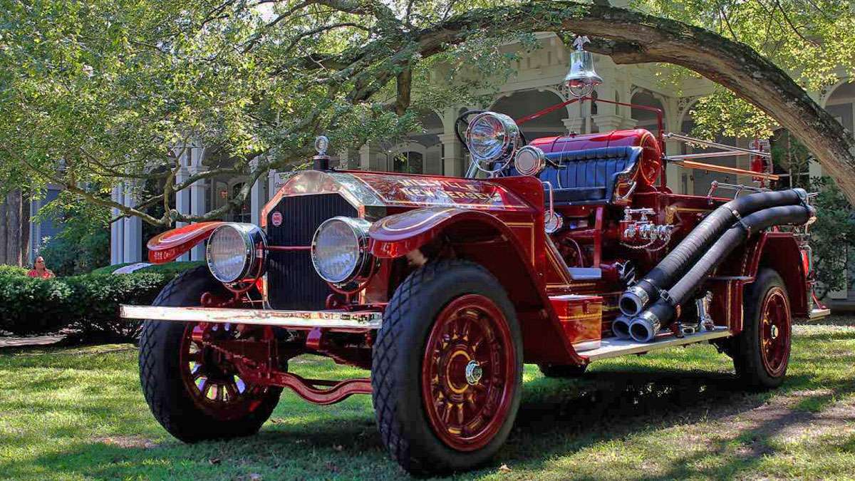 A 1925 American LaFrance fire engine at the 37th Annual Fire Apparatus Show and Muster at WheatonArts, in Millville, N.J., on Sunday, August 20, 2017. (Jana Shea for NewsWorks)