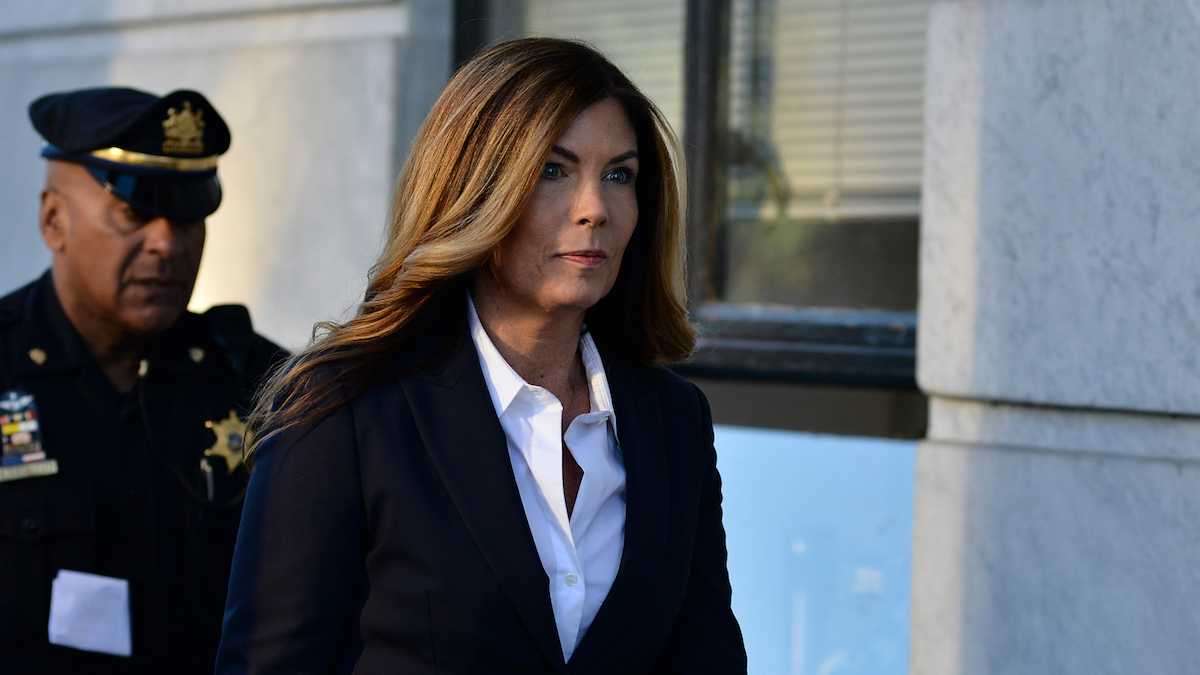 Former Pennsylvania Attorney General Kathleen Kane arrives at the Montgomery County Courthouse in Norristown, on Oct. 24, 2016, for her sentencing after being found guilty of nine criminal charges, including perjury and criminal conspiracy. (Bastiaan Slabbers for NewsWorks)