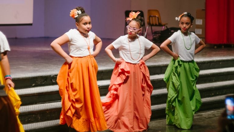  Students participate in a dance recital at Walter Cramp Elementary School in Philadelphia. (Mari Ma/Artist Year)  