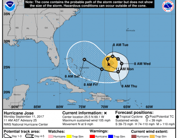  The Monday afternoon Hurricane Jose update from the National Hurricane Center. 