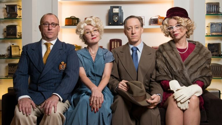  In Idiopathic Ridiculopathy Consortium's production of 'Eugène Ionesco's The Bald Soprano,' from left: Bob Schmidt, Tina Brock, John Zak, Sonja Robson. 