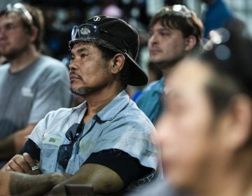 Workers listen to Speaker of the House Paul Ryan, R-Wis., speak at the Pennsylvania Machine Works, a family-owned pipe-fitting manufacturer, in Aston, Pa., Thursday, Sept. 28, 2017. (AP Photo/Matt Rourke)