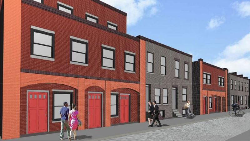 A rendering of the Mamie Nichols Townhomes