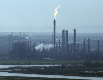  A flare stack puts out a flame at a refinery near an area hit by floodwaters from Tropical Storm Harvey in Port Arthur, Texas, Friday, Sept. 1, 2017. (AP Photo/LM Otero) 