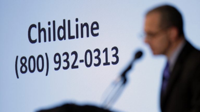 Former FBI Director Louis Freeh speaks in view of a Pennsylvania Department of Public Welfare's ChildlLine during a news conference, Thursday, July 12, 2012, in Philadelphia. After an eight-month inquiry, Freeh's firm produced a 267-page report that concluded that Hall of Fame coach Joe Paterno and other top Penn State officials hushed up child sex abuse allegation against Jerry Sandusky more than a decade ago for fear of bad publicity, allowing Sandusky to prey on other youngsters. (Matt Rourke/AP Photo) 