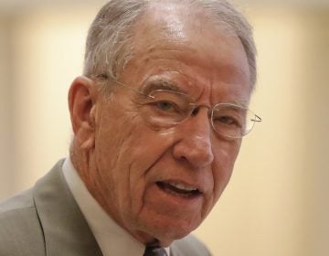 Sen. Charles Grassley, R-Iowa, answers question from members of the media as he arrives for a policy luncheon with Vice President Mike Pence is shown on Capitol Hill in Washington in May 2017. (AP Photo/Pablo Martinez Monsivais, file)
