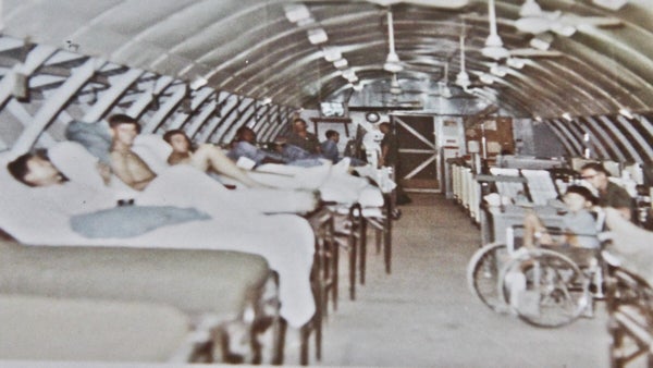 The steel Quonset huts at Cu Chi had screens in the windows and no air conditioning. 