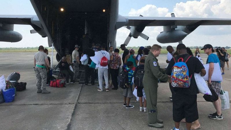 Delaware National Guard plane, crew return from Harvey mission (photo courtesy Andrew Spears/Delaware National Guard)