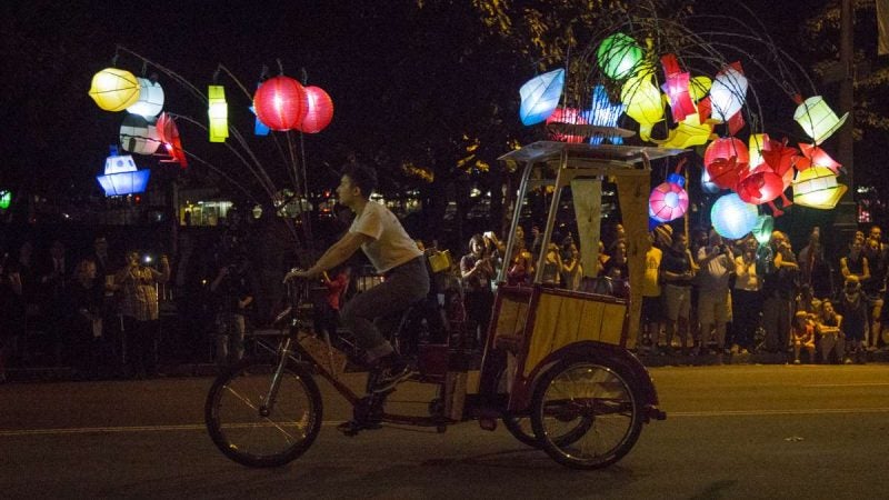 The Fireflies will offer free one-way rides between Iroquois Park and Sister Cities Park Thursdays through Sundays from 6 to 8 p.m. through October 8. (Emily Cohen for NewsWorks)